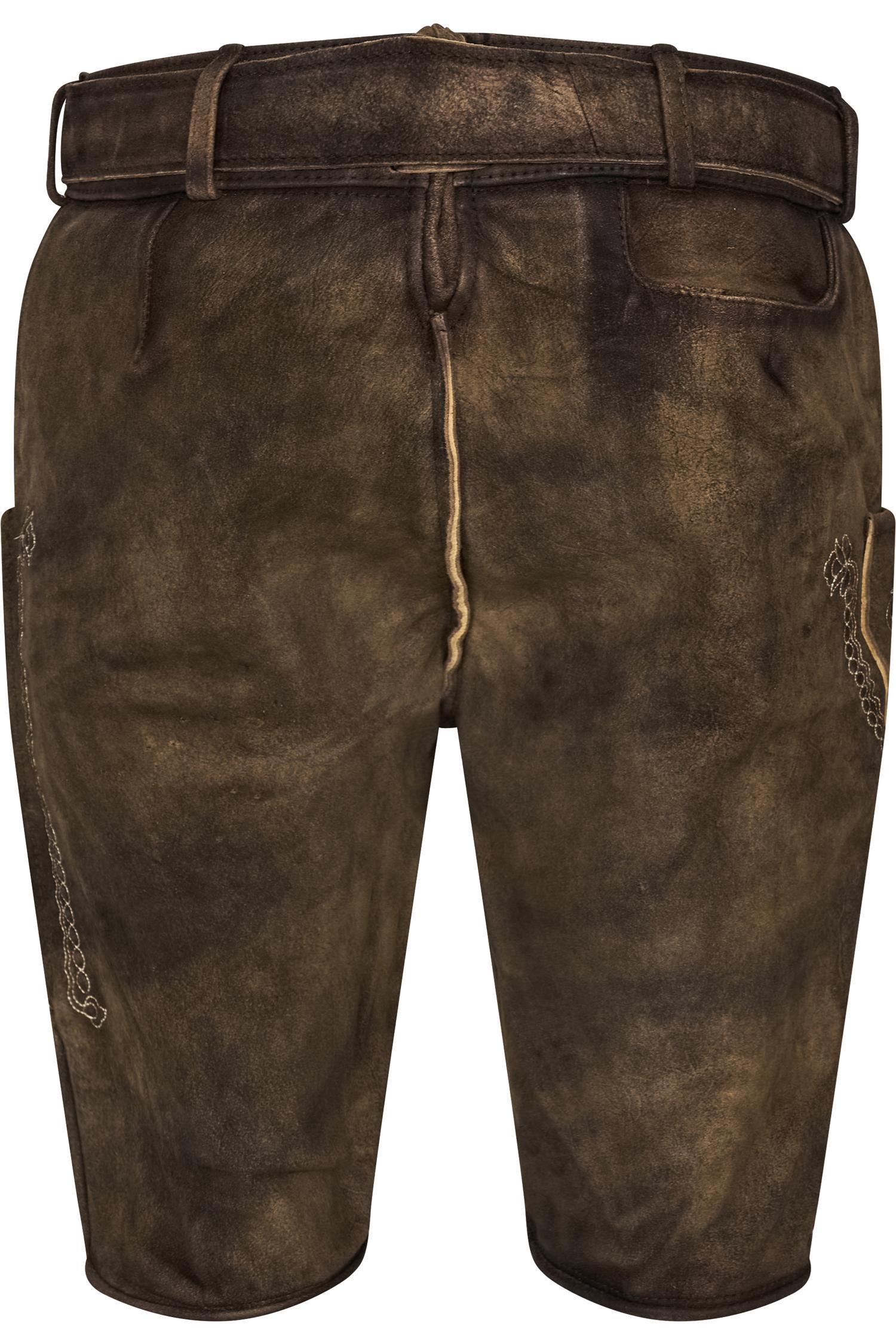 Gamsbock Lederhose Franz in Grau